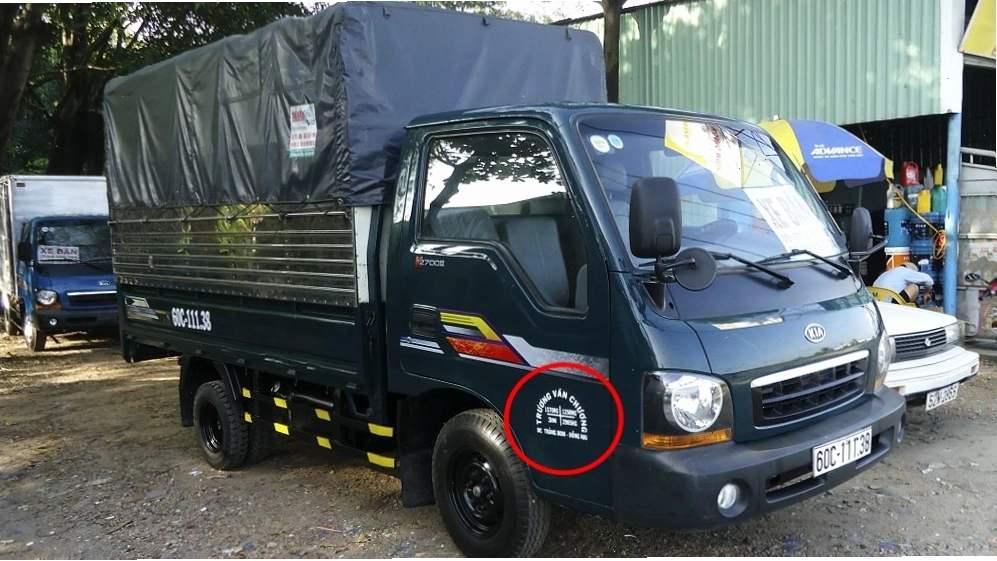 3N trên xe tải là được phép 3 người ngồi trong xe