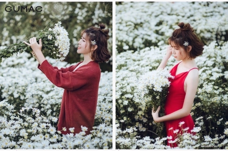 Áo sơ mi kiểu màu đỏ cùng quần tây sang trọng