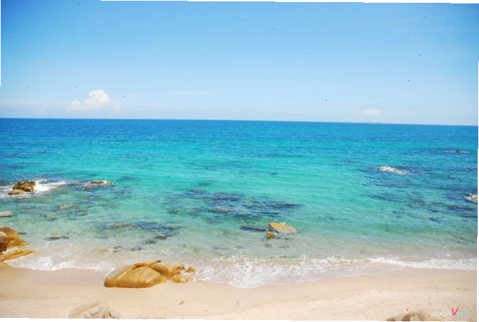 Bãi biển Cà Ná Ninh Thuận với bờ cát trắng và làn nước xanh biếc