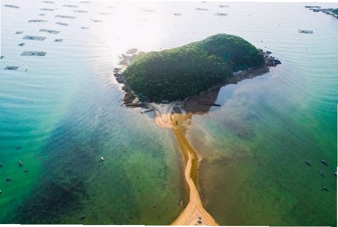 Bãi biển Phú Yên trong xanh với bờ cát trắng mịn