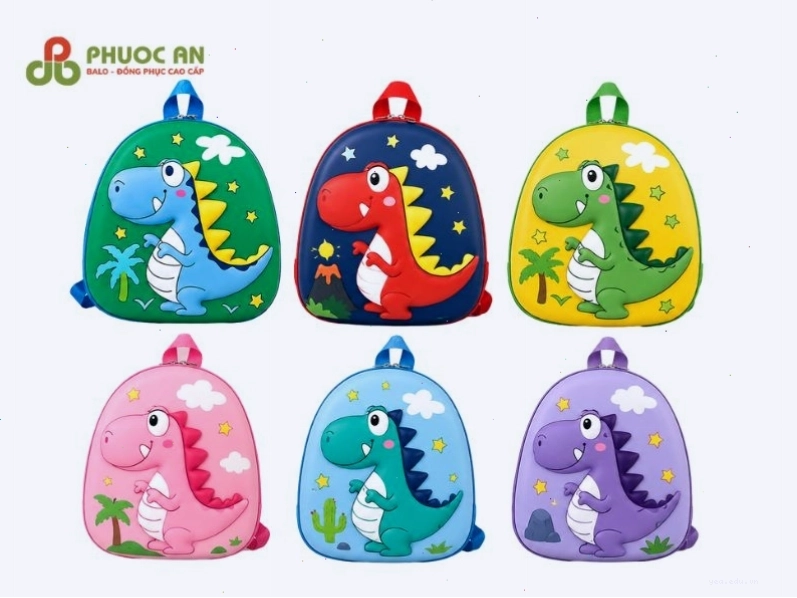 Balo hình thú 3D khủng long cá tính cho bé trai