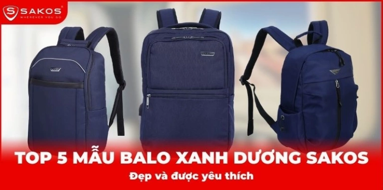 Balo Xanh Dương Sakos: Điểm Nhấn Phong Cách Năng Động