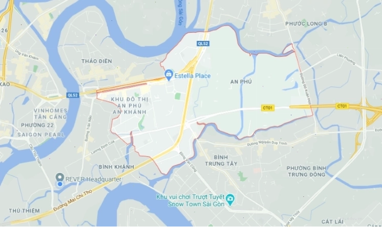 Bản đồ các bưu cục GHTK lân cận khu vực An Phú cũ