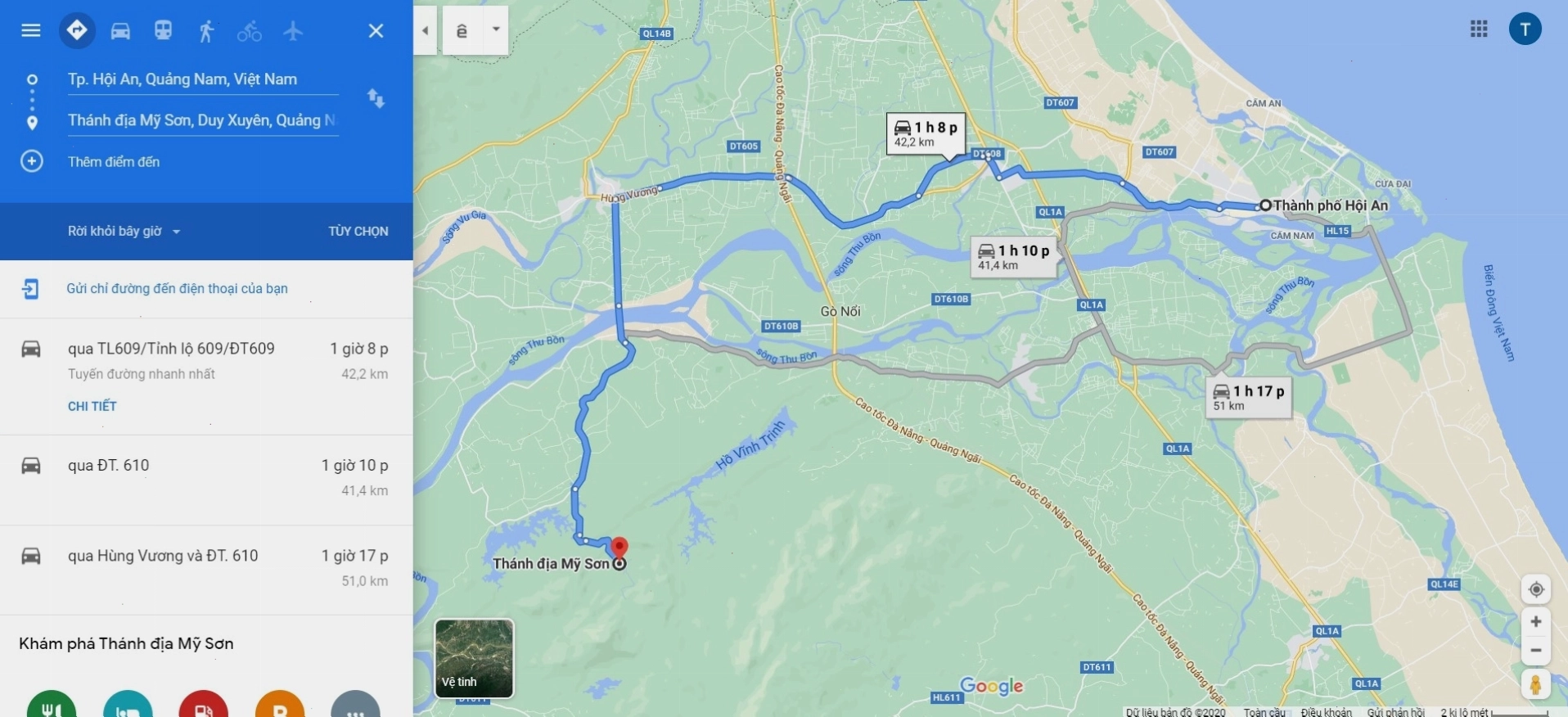 Bản đồ chỉ đường đến Thánh Địa Mỹ Sơn