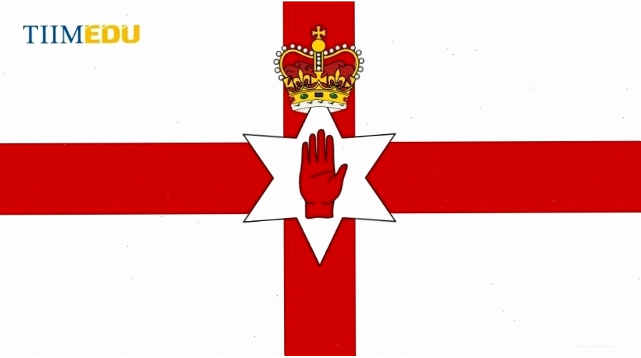 Bản đồ đảo Ireland thể hiện sự phân chia giữa Cộng hòa Ireland và Bắc Ireland