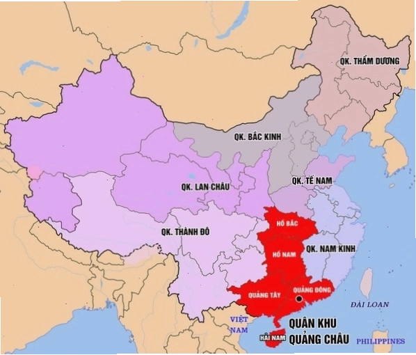 Bản đồ hành chính thành phố Quảng Châu và tỉnh Quảng Đông