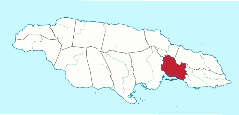 Bản đồ hợp nhất Giáo xứ Kingston và St. Andrew tại Jamaica