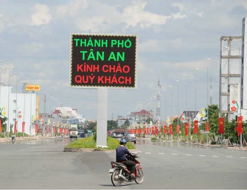 Bản đồ minh họa tuyến đường đi Mộc Hóa từ TP.HCM