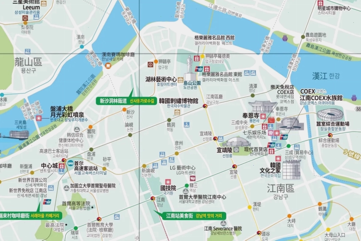 Bản đồ Quận Gangnam, Seoul
