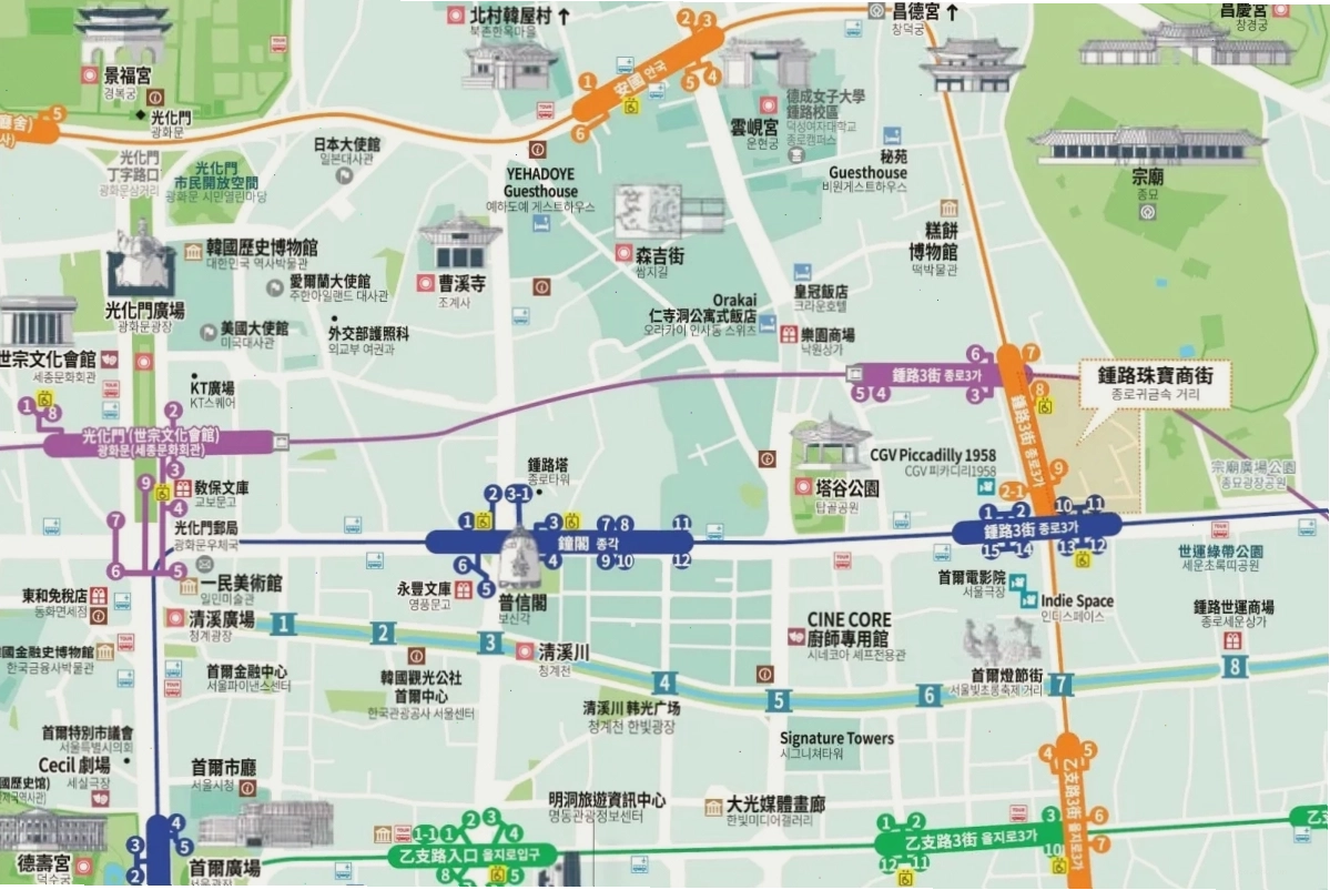 Bản đồ quận Jongno, Seoul