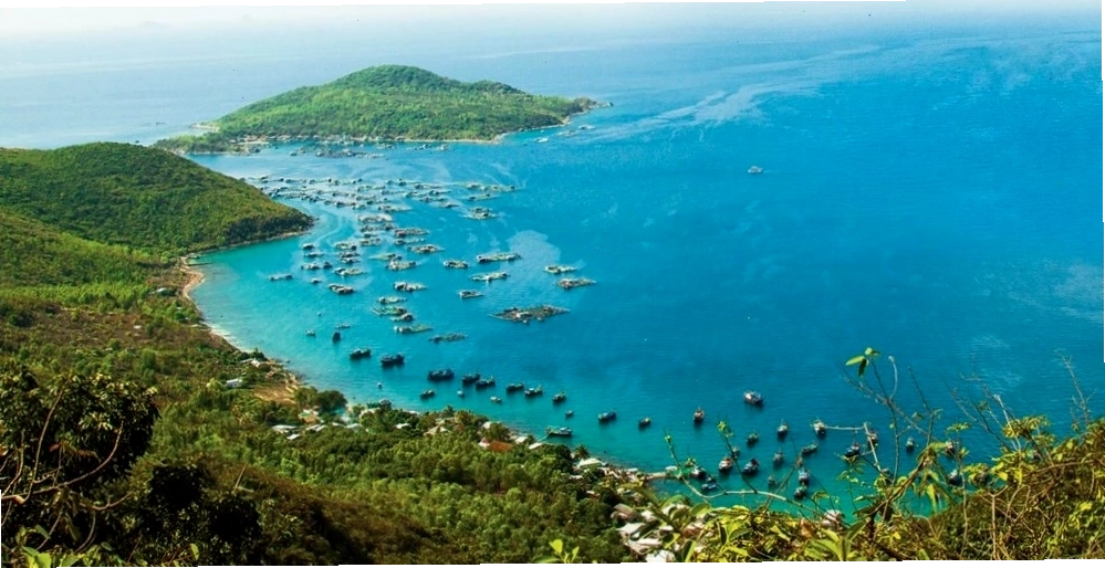 Bản đồ thể hiện vị trí của Cam Ranh, một thành phố ven biển thuộc tỉnh Khánh Hòa.