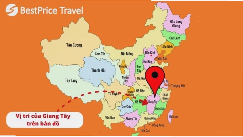 Bản đồ tỉnh Giang Tây Trung Quốc