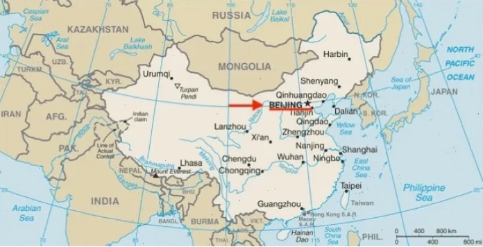 Bản đồ vị trí địa lý của Bắc Bình