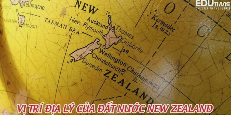 Bản đồ vị trí địa lý New Zealand