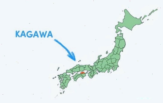Bản đồ vị trí địa lý tỉnh Kagawa Nhật Bản