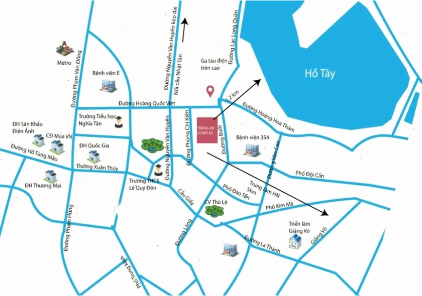 Bản đồ vị trí dự án Tràng An Complex