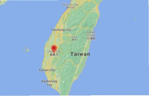 Bản đồ vị trí thành phố Gia Nghĩa tại Đài Loan