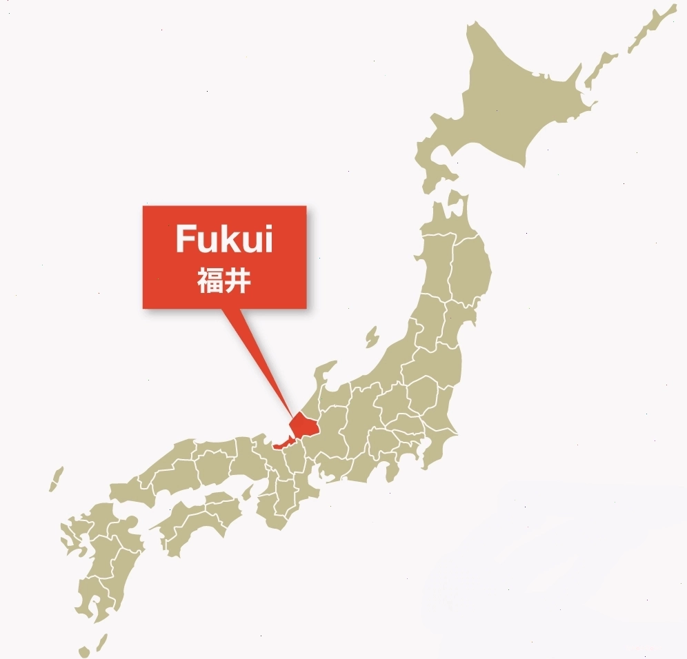 Bản đồ vị trí tỉnh Fukui Nhật Bản