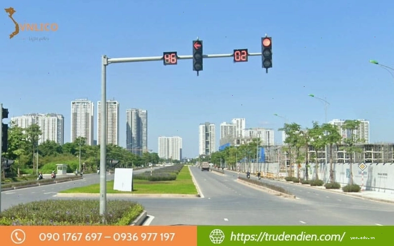 Bản vẽ kỹ thuật chi tiết một loại cột đèn giao thông
