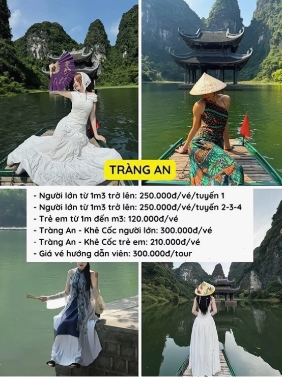 Bảng giá vé các điểm tham quan tại Tràng An và khu vực lân cận cập nhật năm 2026