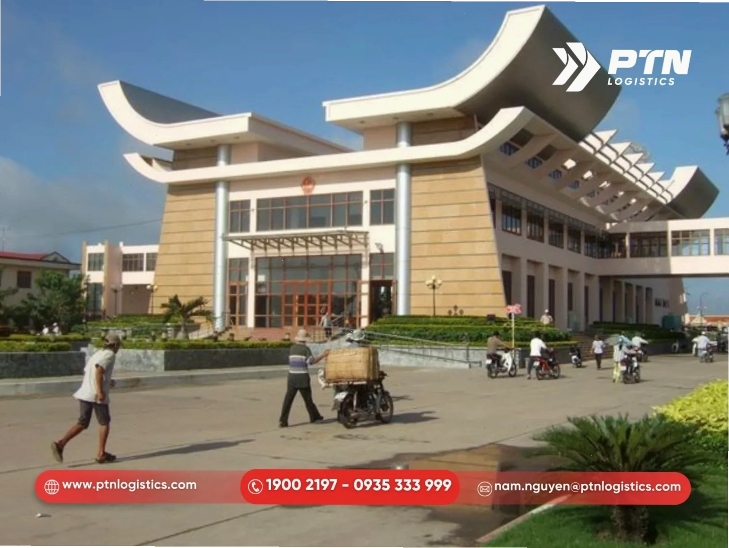 Bảng hiệu cửa khẩu Bavet, Campuchia