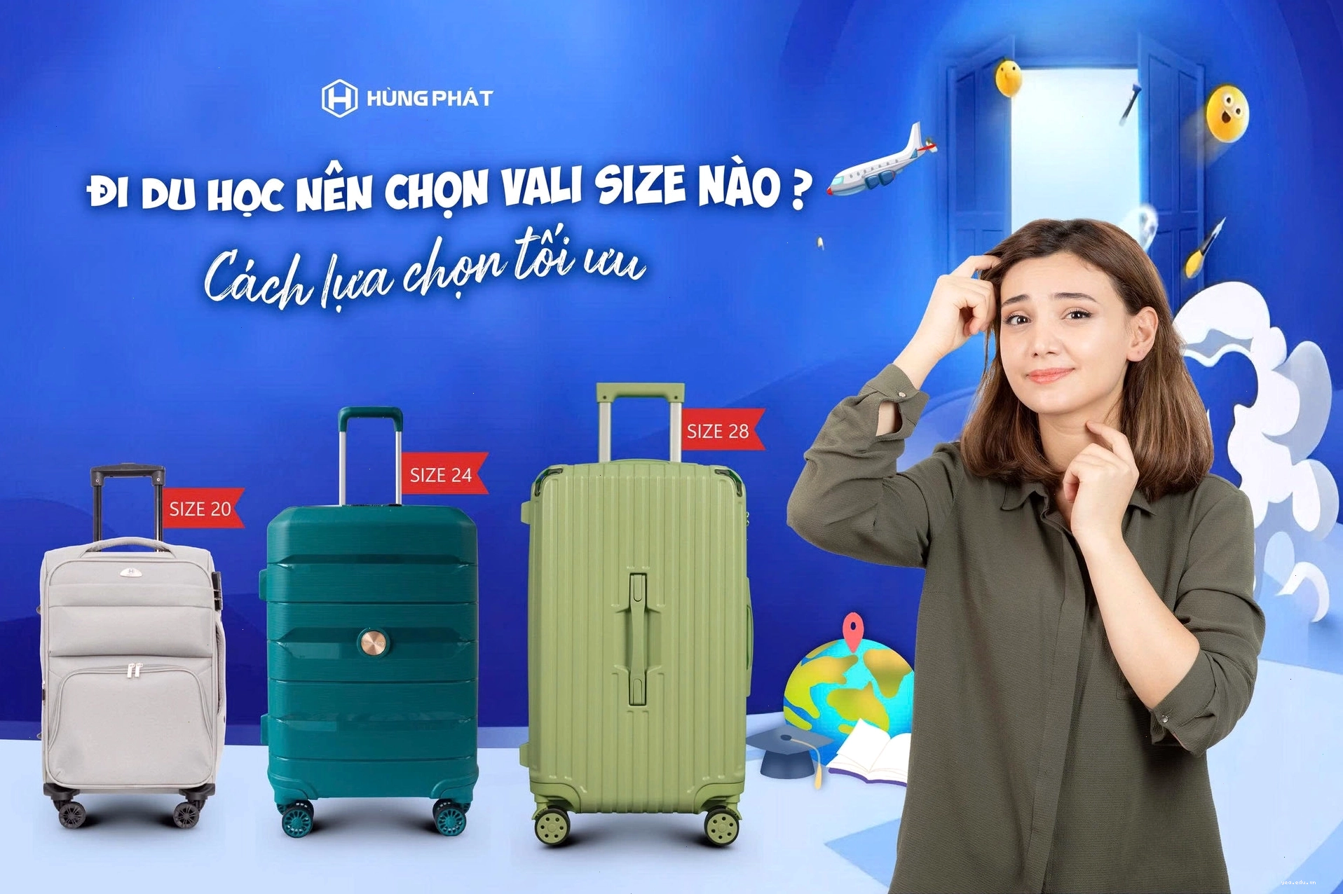 Bảng kích thước các loại vali S, M, L