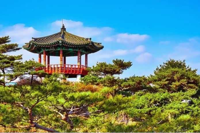 Bầu trời trong xanh của mùa xuân tại Yangyang Hàn Quốc