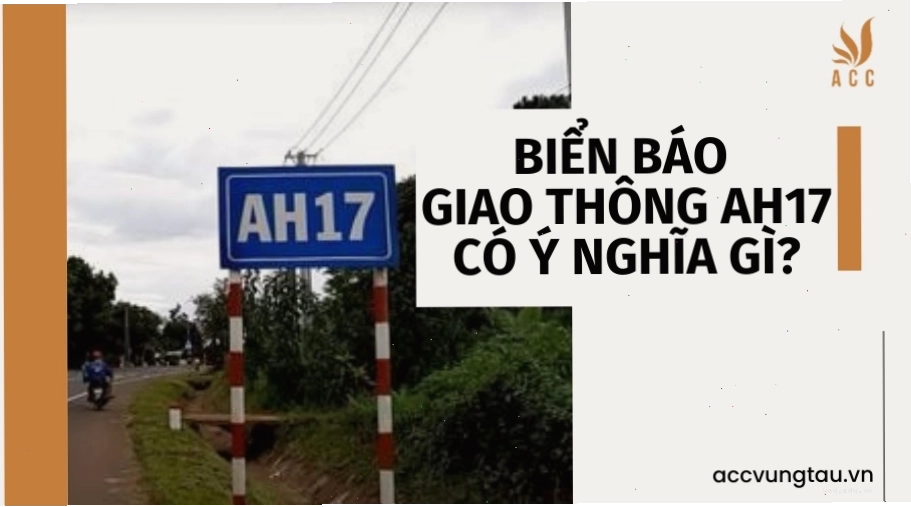Biển báo AH17 chi tiết trên cột đèn tín hiệu