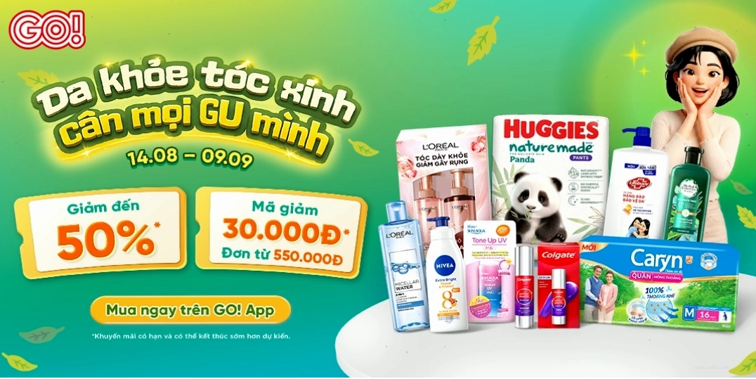 Biển thông báo tuyển dụng tại siêu thị GO! Thái Bình
