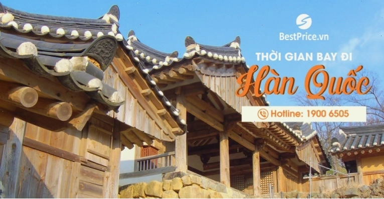 Biểu đồ thống kê thời gian bay từ Việt Nam đến các thành phố Hàn Quốc