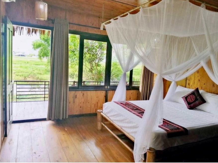 Bungalow nhà sàn đơn tại Mai Châu Farmstay