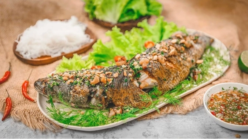 Cá lóc nướng trui thơm lừng