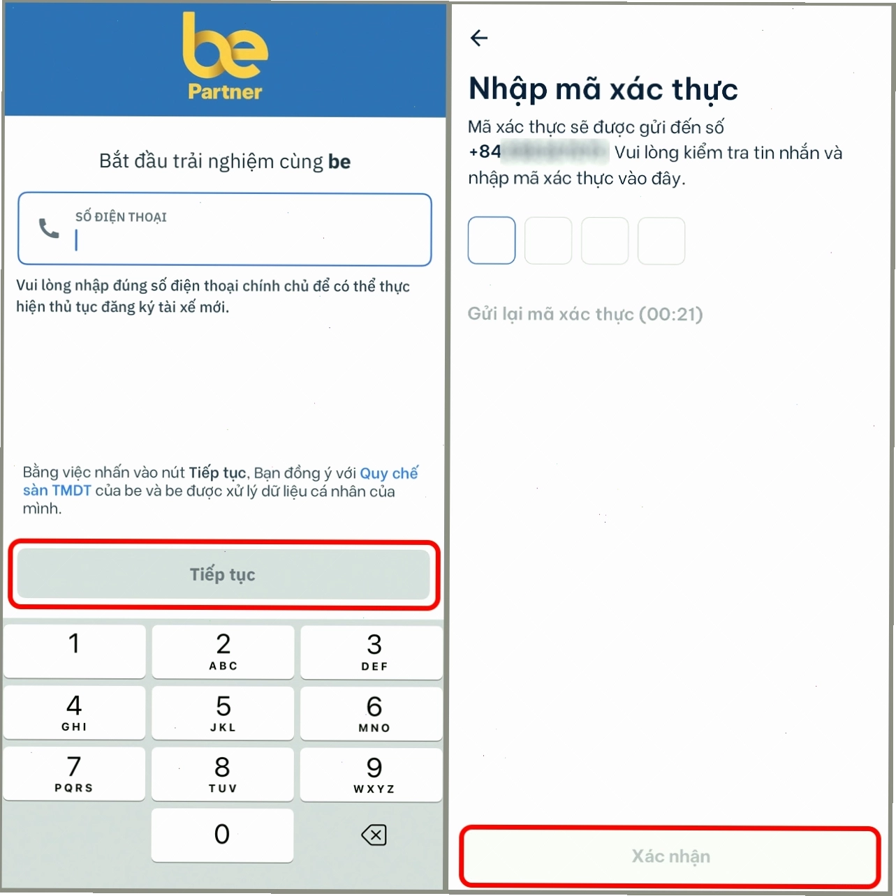 Các bước hoàn tất đăng ký tài xế Be