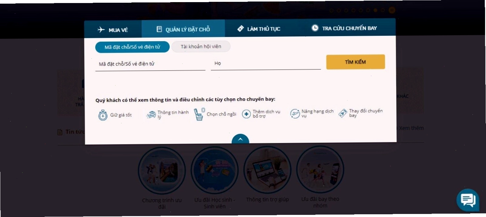 Các bước kiểm tra mã đặt chỗ Vietnam Airlines trên website