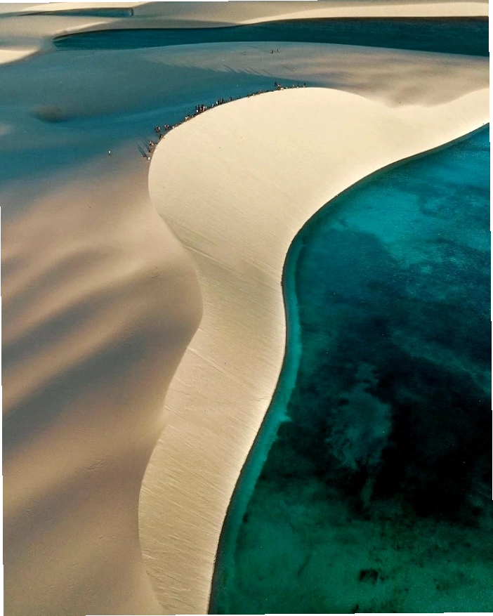 Các cồn cát hình thành qua hàng nghìn năm tại Lençóis Maranhenses