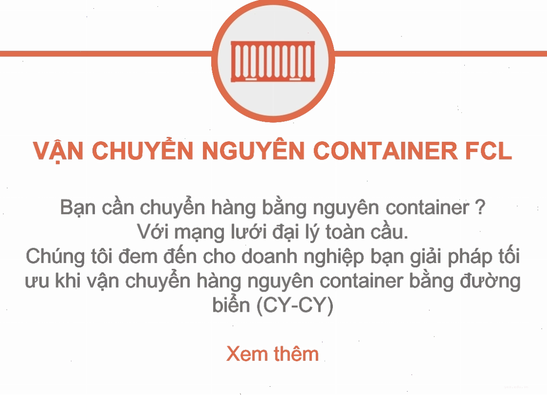  Các loại container đường biển và sức chứa CBM