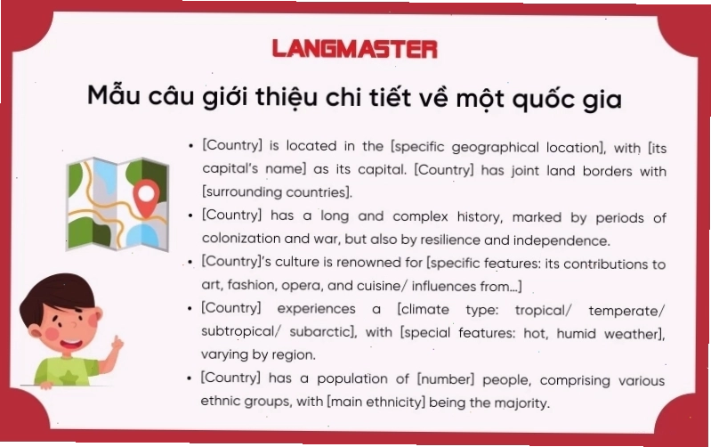 Các mẫu câu giới thiệu chi tiết đặc điểm của một quốc gia, ví dụ điển hình là thủ đô Seoul