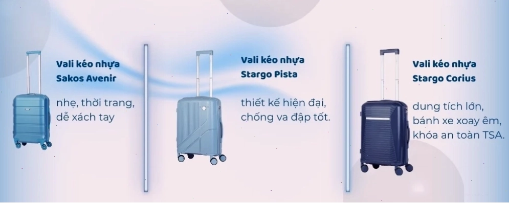 Các mẫu vali phù hợp với sinh viên từ thương hiệu Stargo