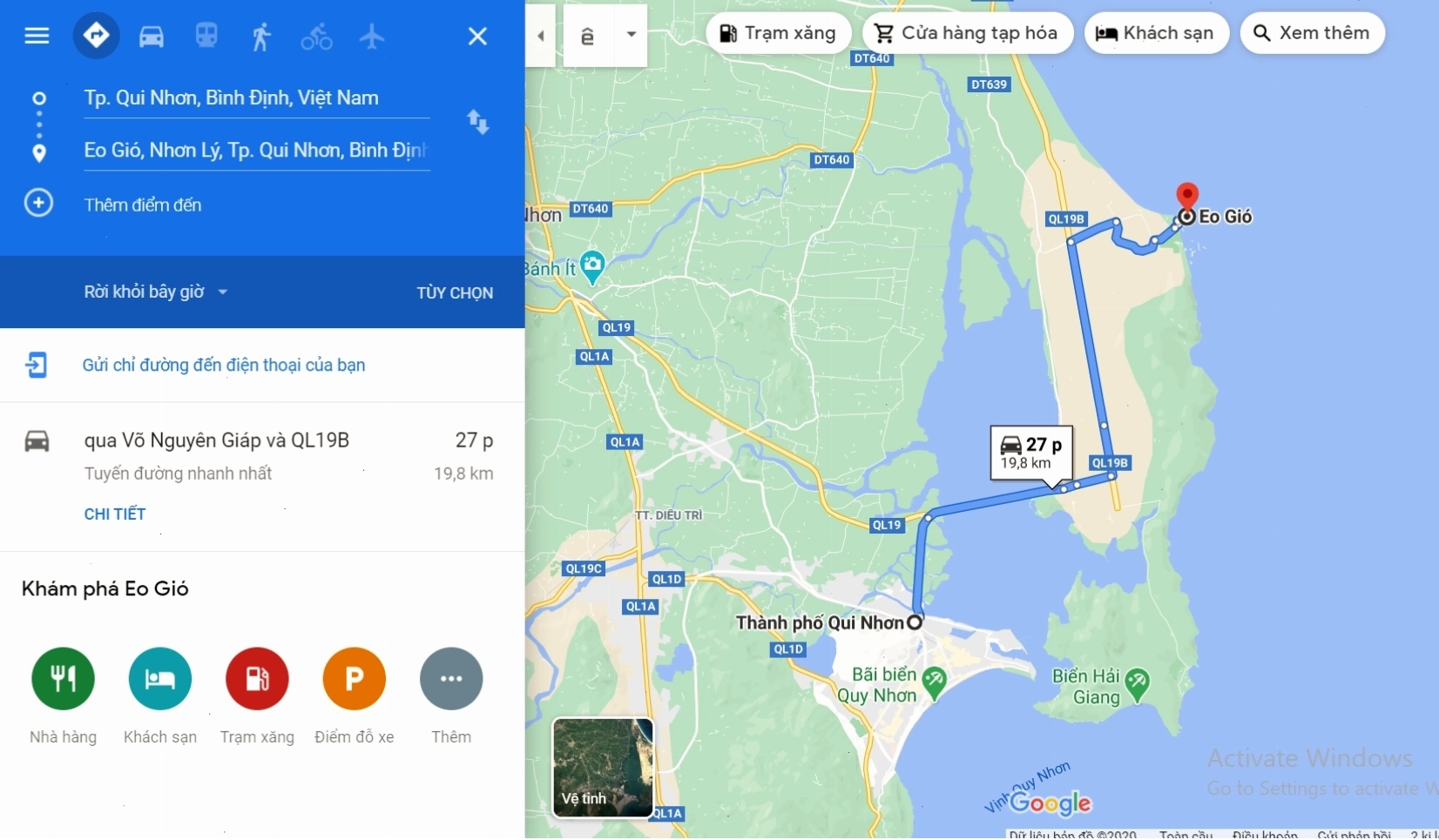 Cách di chuyển từ trung tâm thành phố Quy Nhơn đến Eo Gió