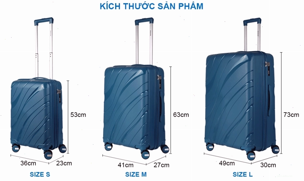 Cách đo kích thước vali Sakos