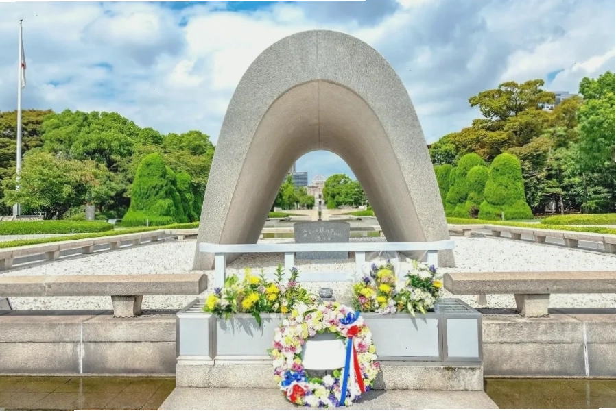 Cận cảnh Mái vòm Bom Nguyên tử tại khu tưởng niệm hòa bình hiroshima
