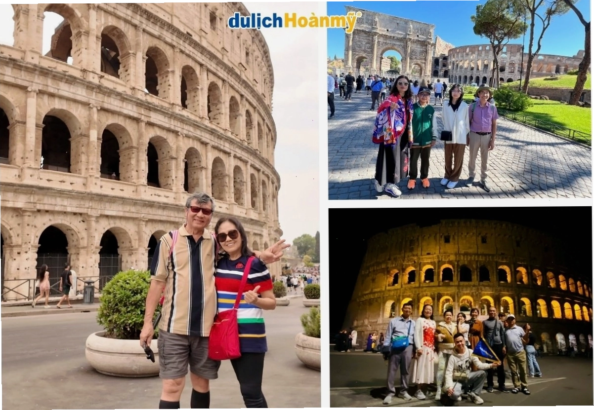 Cận cảnh một phần kiến trúc Đấu trường La Mã Colosseum