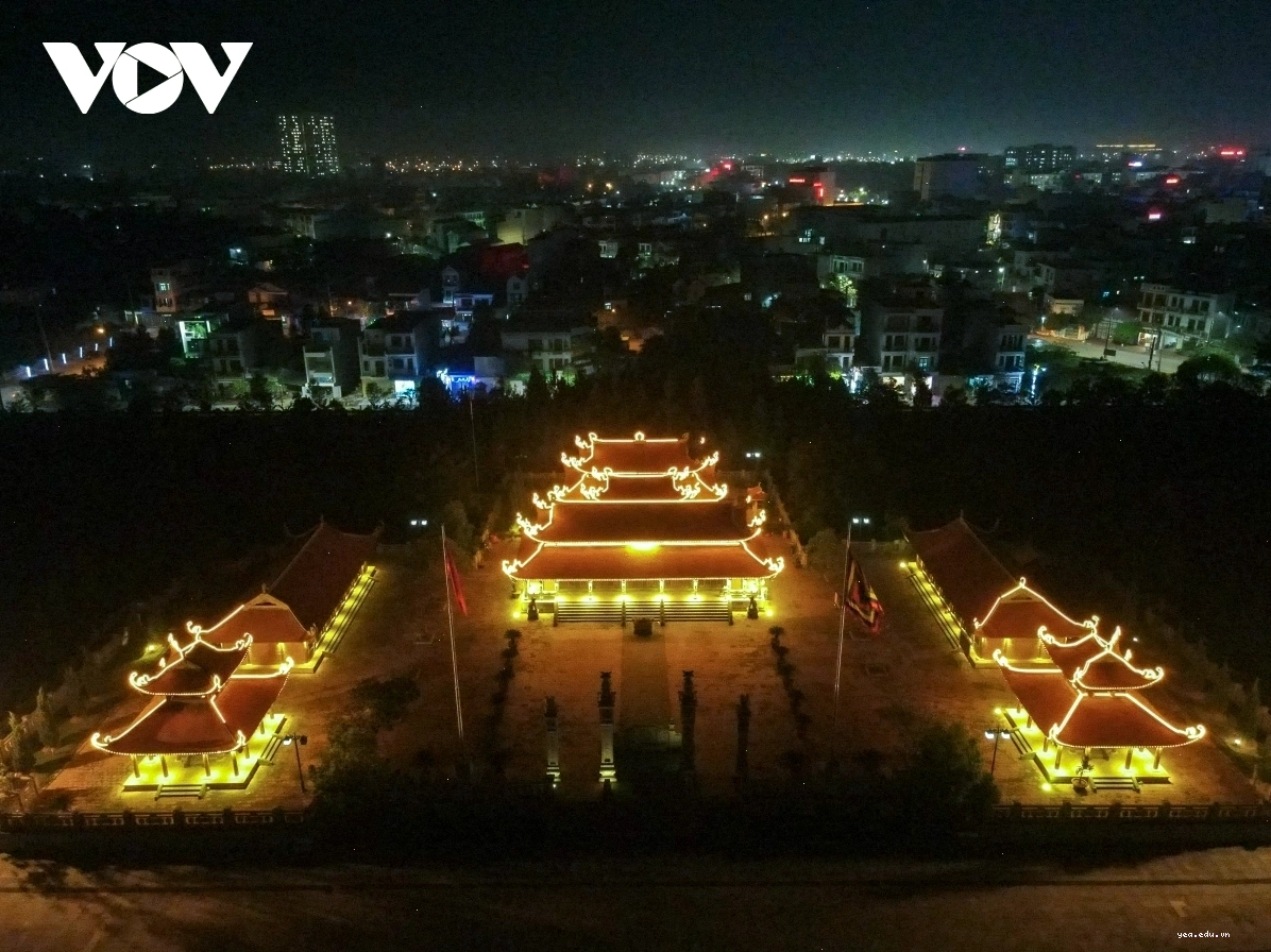 Cận cảnh ngôi đền thờ trong Khu di tích Chiến thắng Xương Giang