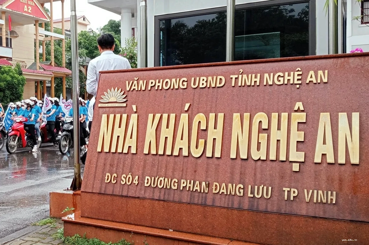 Cận cảnh sảnh đón tiếp Nhà khách Nghệ An