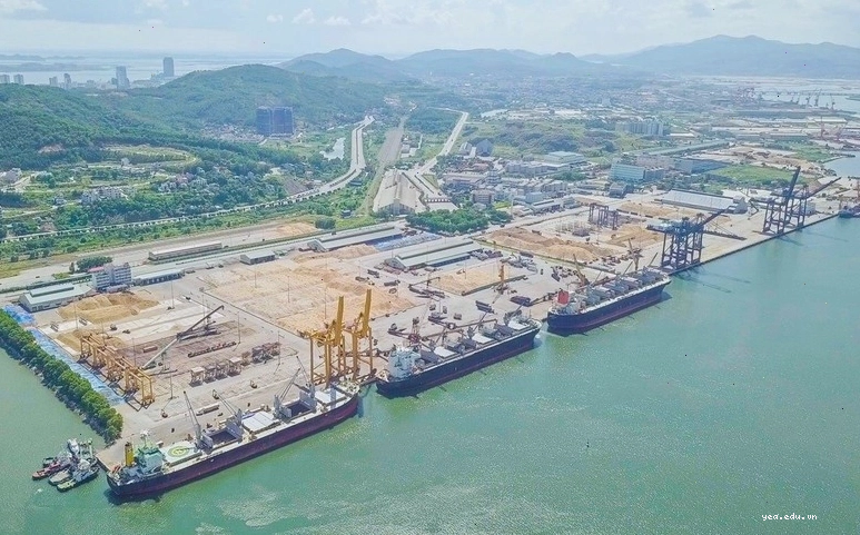 Cảng Cái Mép - Thị Vải, một trong những cảng biển lớn nhất Việt Nam, đón tàu quốc tế.