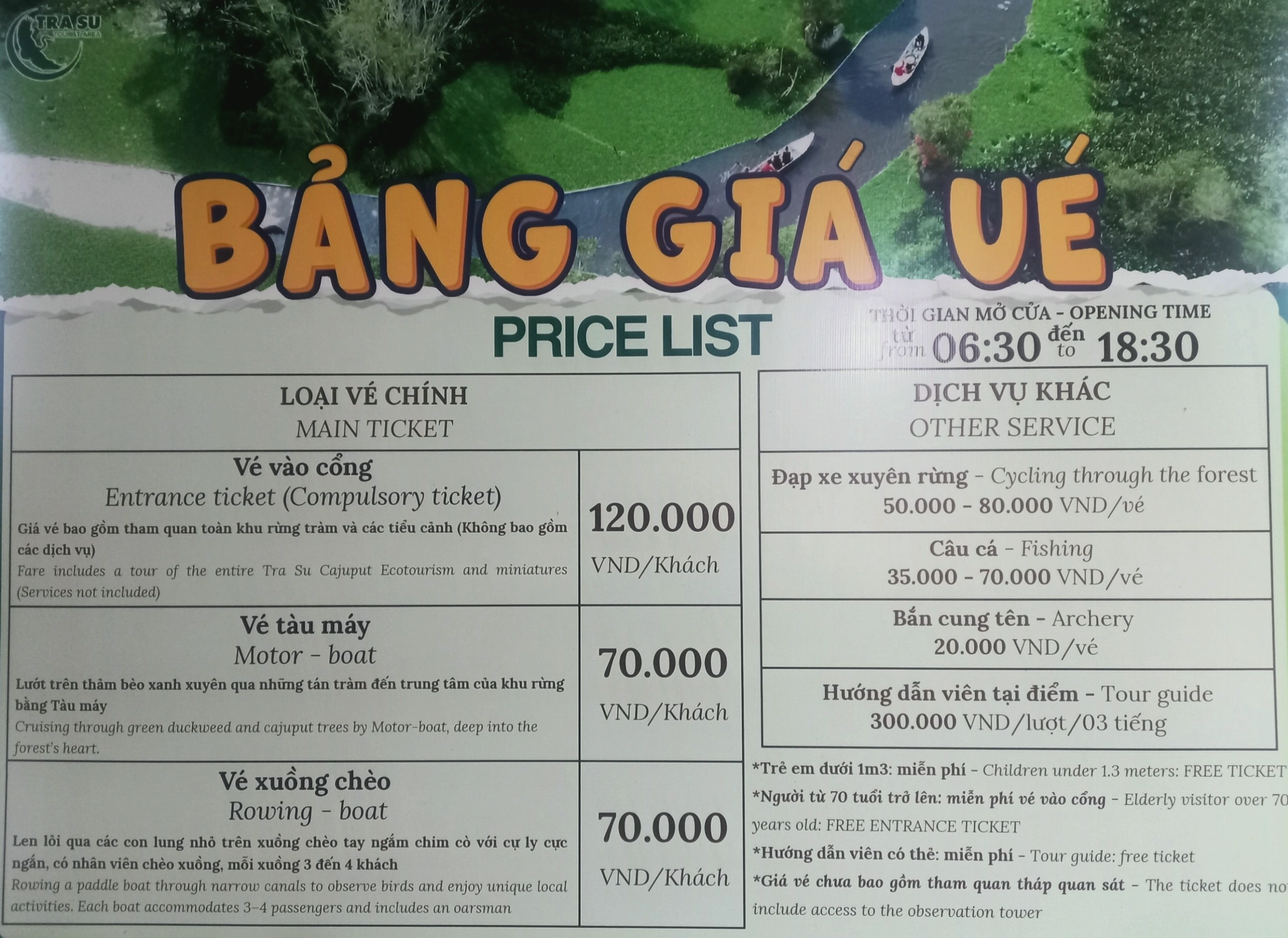 Cảnh hoàng hôn tuyệt đẹp nhìn từ Rừng Tràm Trà Sư