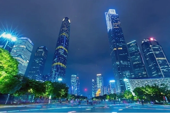 Cảnh quan đô thị nhộn nhịp tại quận Thiên Hà, Quảng Châu
