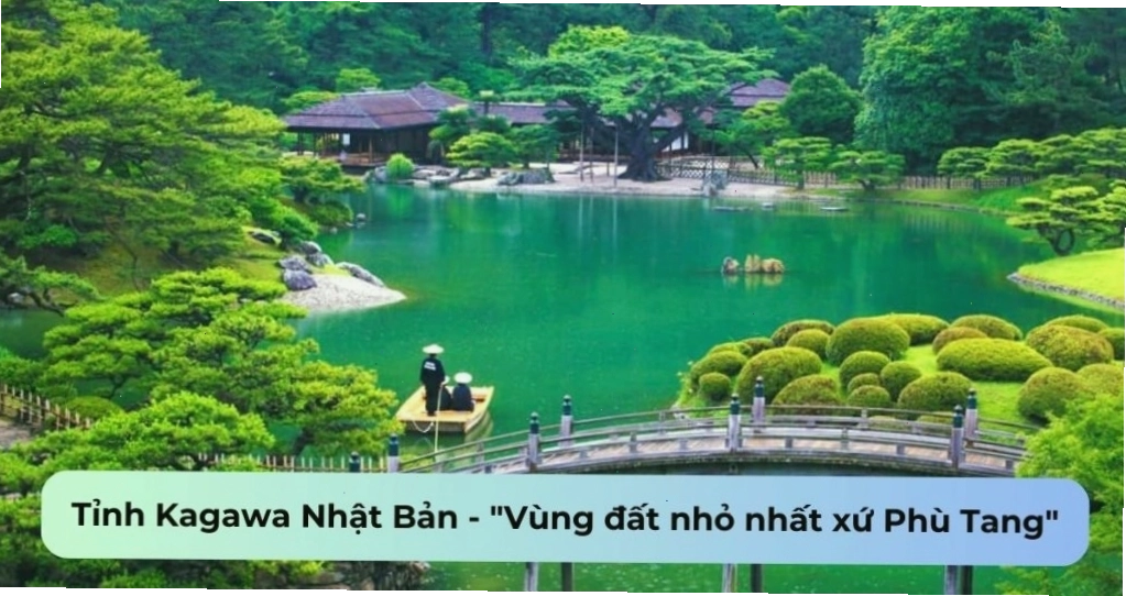 Cảnh quan Kagawa Nhật Bản với cây cầu nổi tiếng