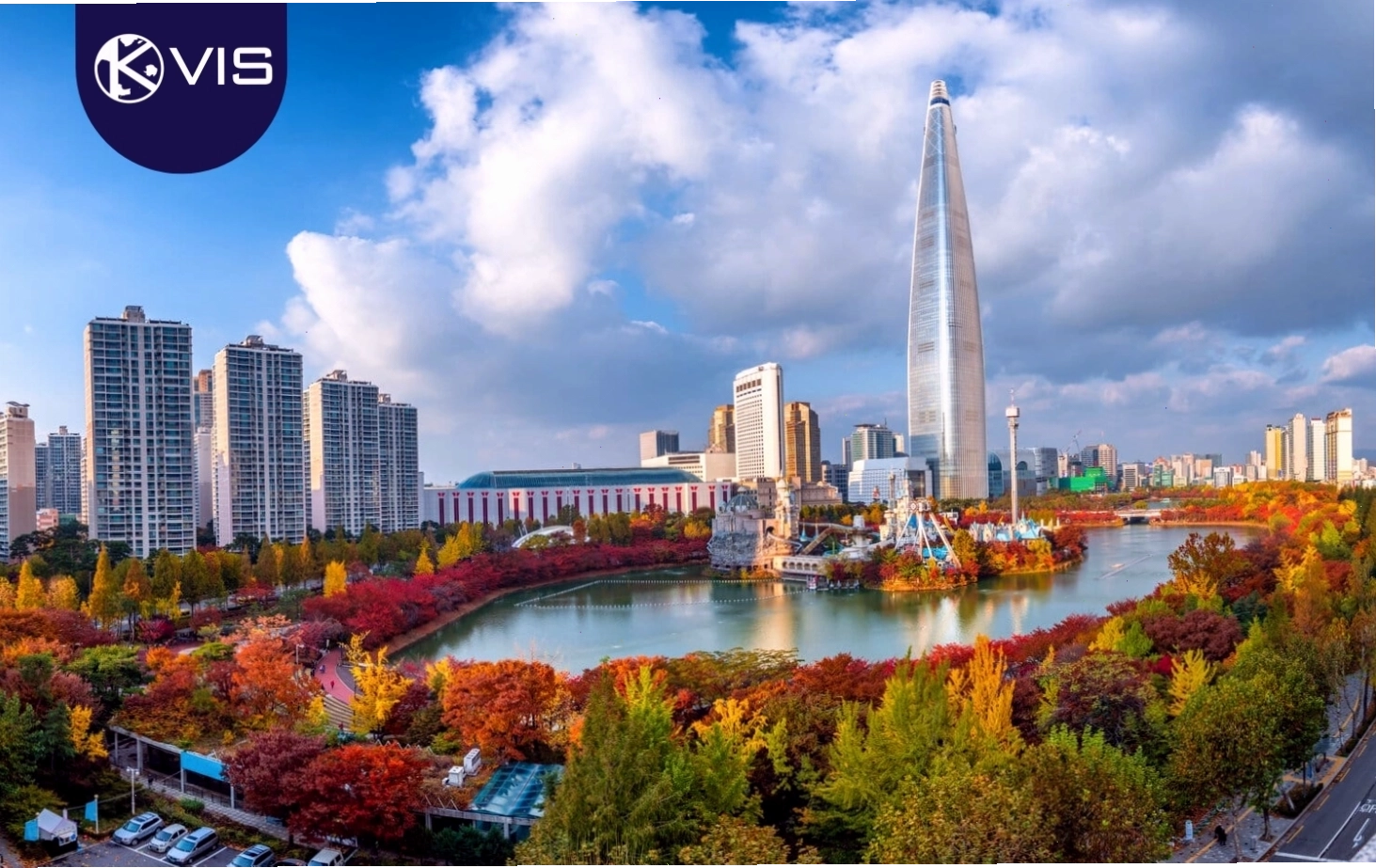 Cảnh quan sông Hàn thơ mộng nhìn từ trên cao tại Seoul