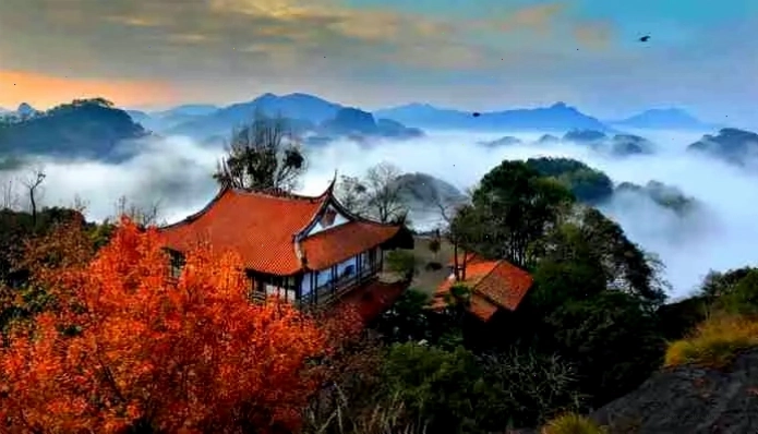 Cảnh quan thiên nhiên mùa thu tại Phúc Kiến